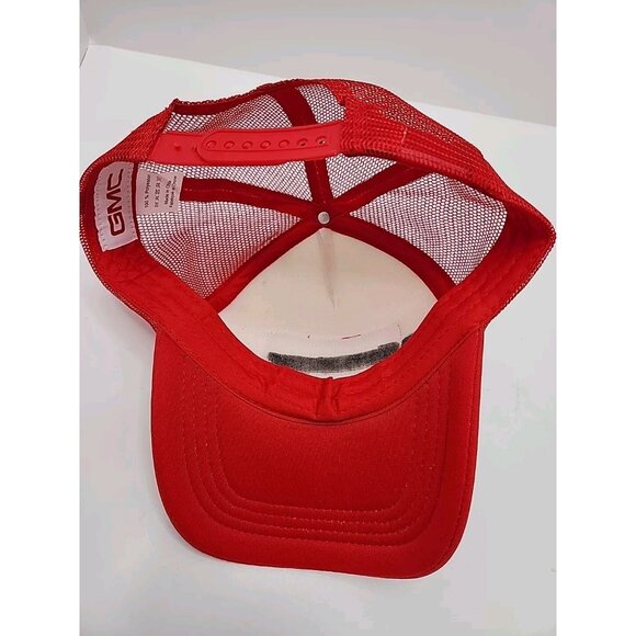 Vintage GMC Snapback Mesh Truckers Cap Red White - Picture 6 of 7